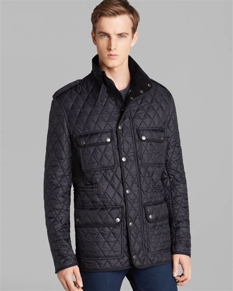 burberry black jacket men|Burberry diamond quilted thermoregulated jacket.